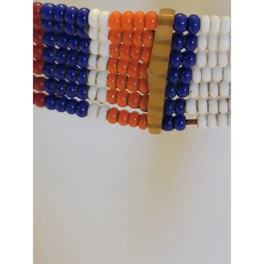 Maasai Beaded Ethnic Necklace Boho Art Deco Choker‎ Multicolor Fashion Jewelry